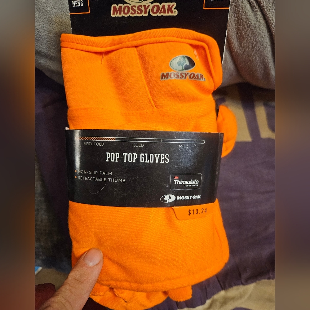 NWT Men's Mossy Oak PopTop Gloves Estate Item